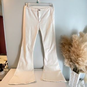 Flare white jeans